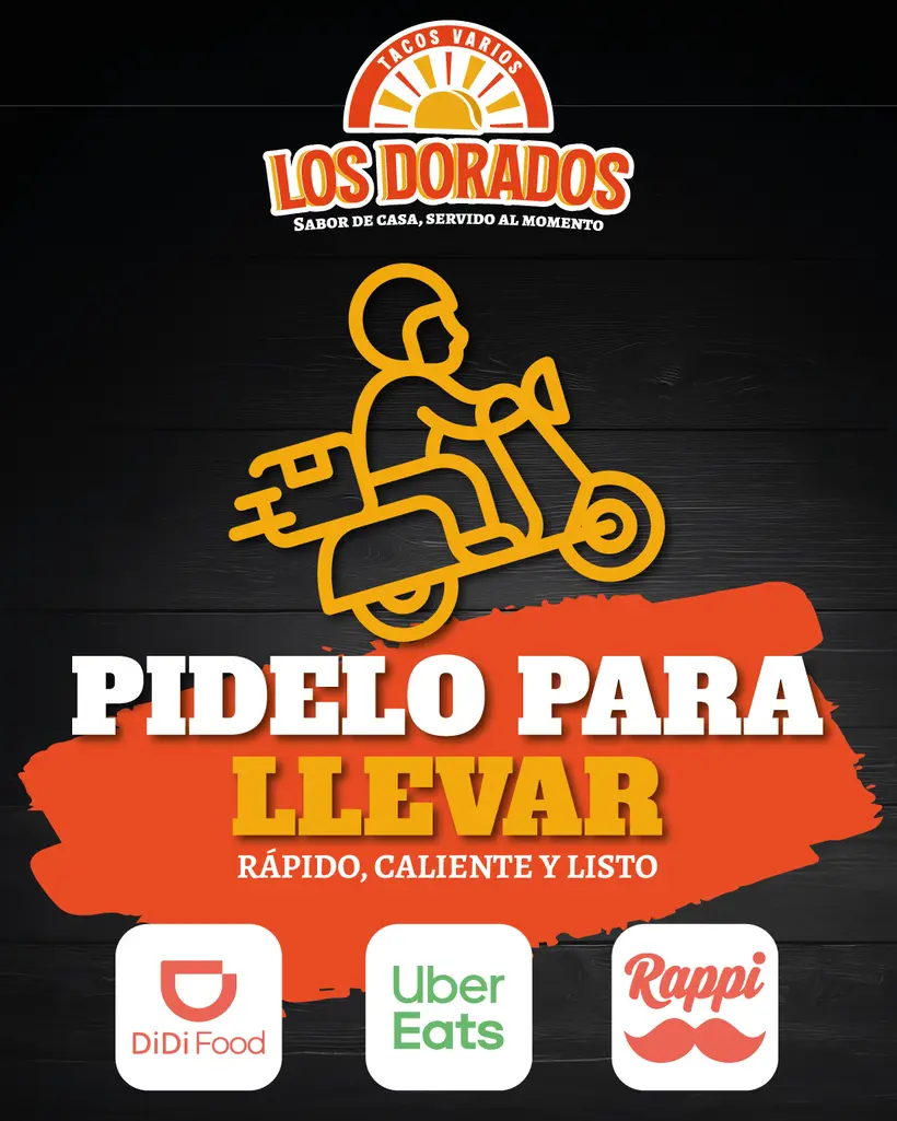 Pídelo para llevar en DiDi Food, Uber Eats y Rappi